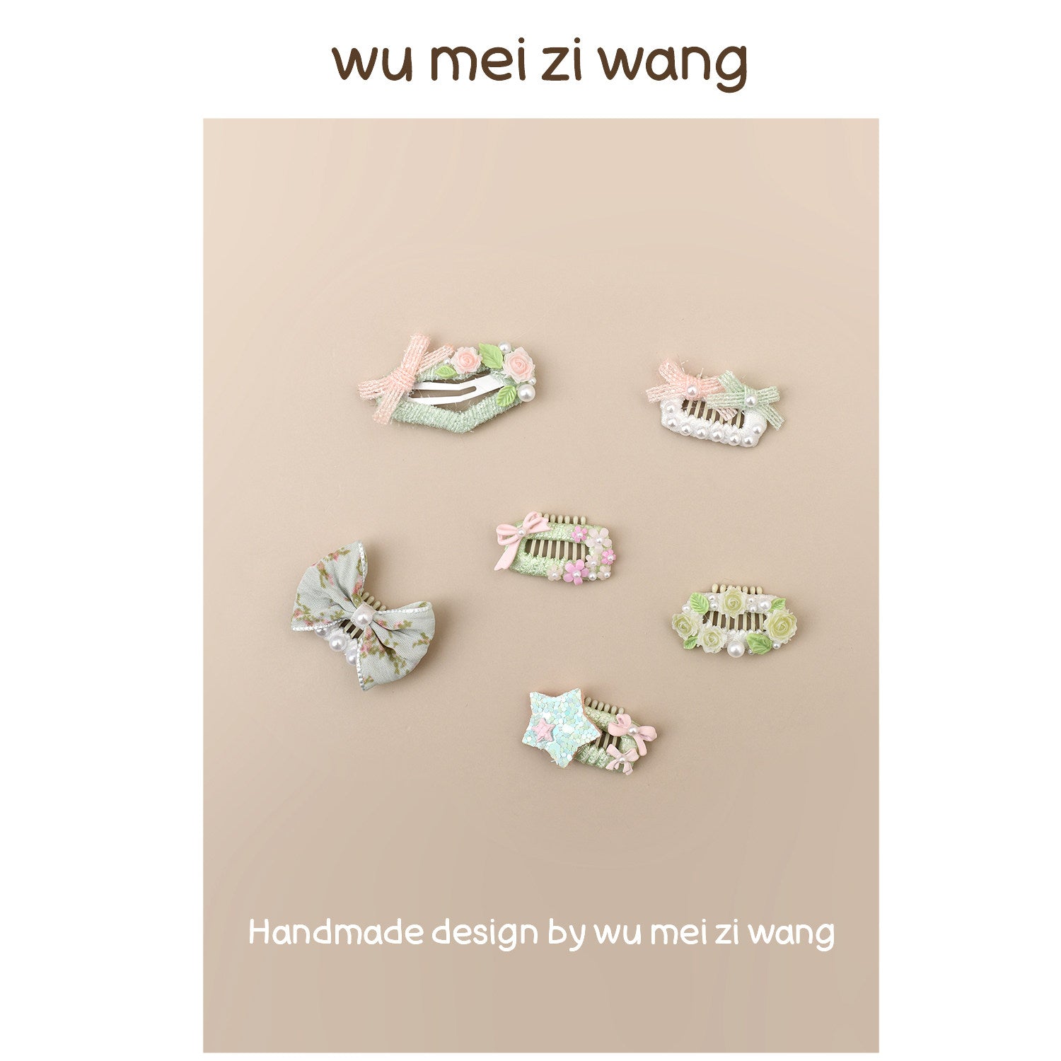 Spring Floral Grooming Comb Clips for Small Dogs & Cats | Vintage Pet Hair Accessories Pet Hair Clip wumeiziwang