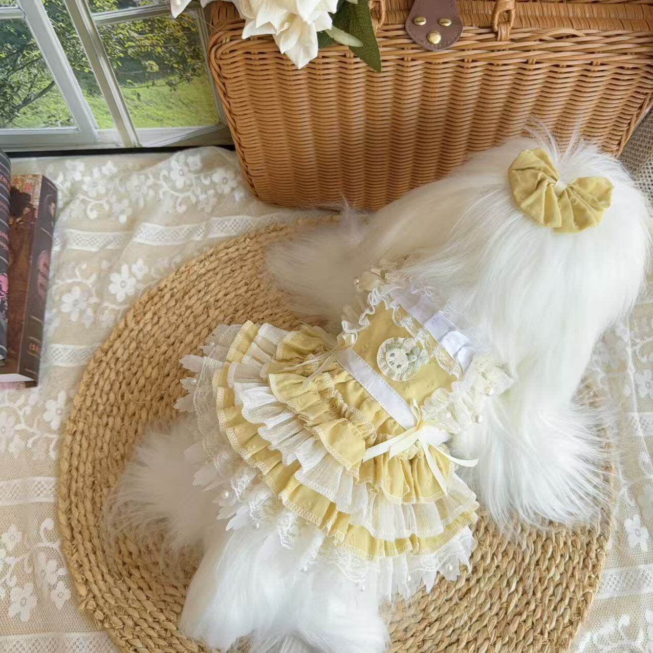 Amya - Yellow Cottagecore Lolita Pet Dress Pet Dress Amya