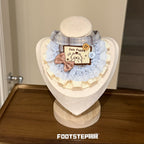 FOOTSTEP - Naughty Bear Double Ruffle Pet Bib Pet Bibs FOOTSTEP