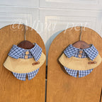 Plaid Preppy Pet Bib for Small Dogs & Cats Pet Bibs Miya