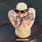 FOOTSTEP - Pink Plaid Pet Bib Pet Bibs FOOTSTEP