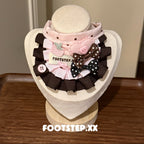 FOOTSTEP - Chocolate Blackberry Double Ruffle Pet Bib Pet Bibs FOOTSTEP