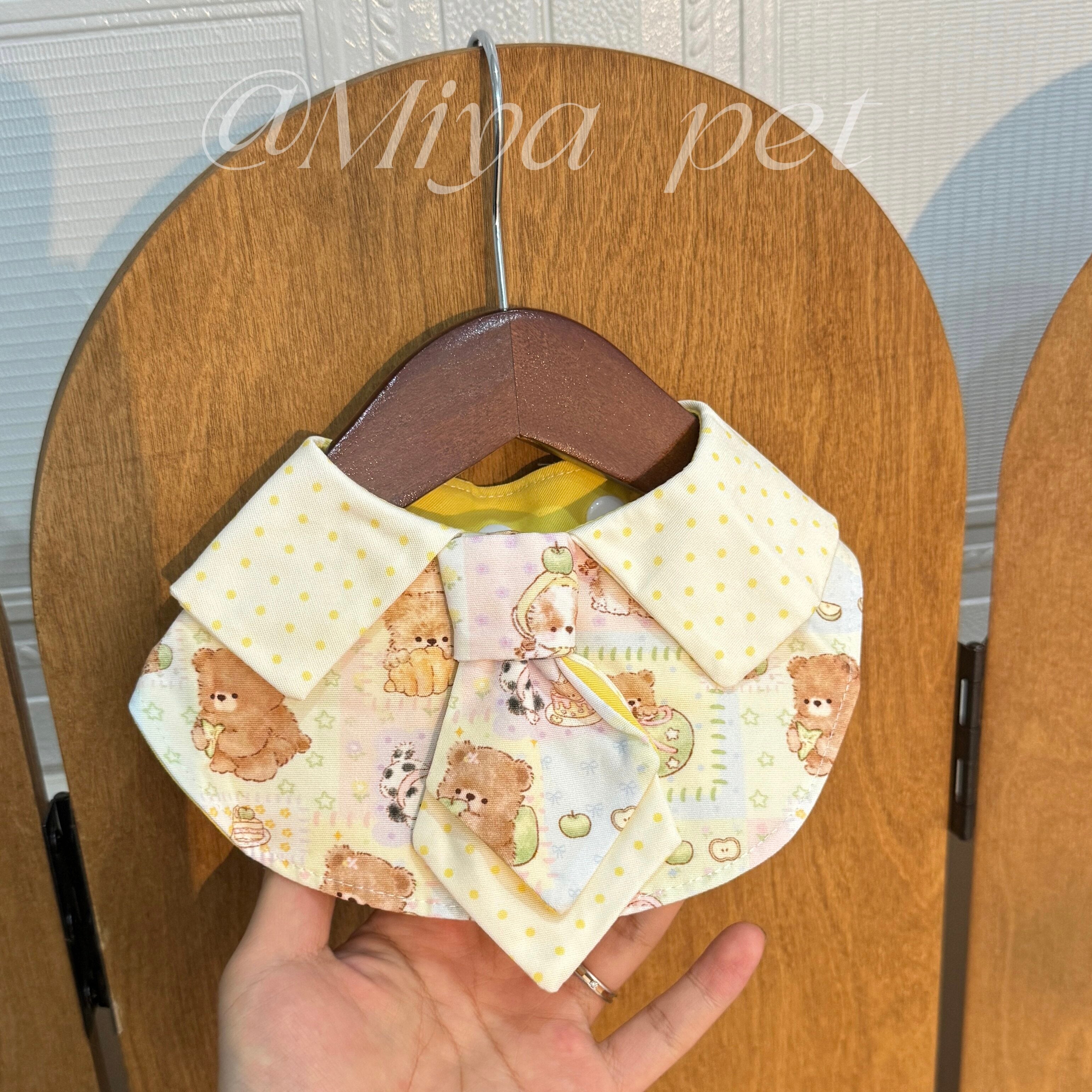 Cute Bear Print Pet Bib Pet Bibs Miya