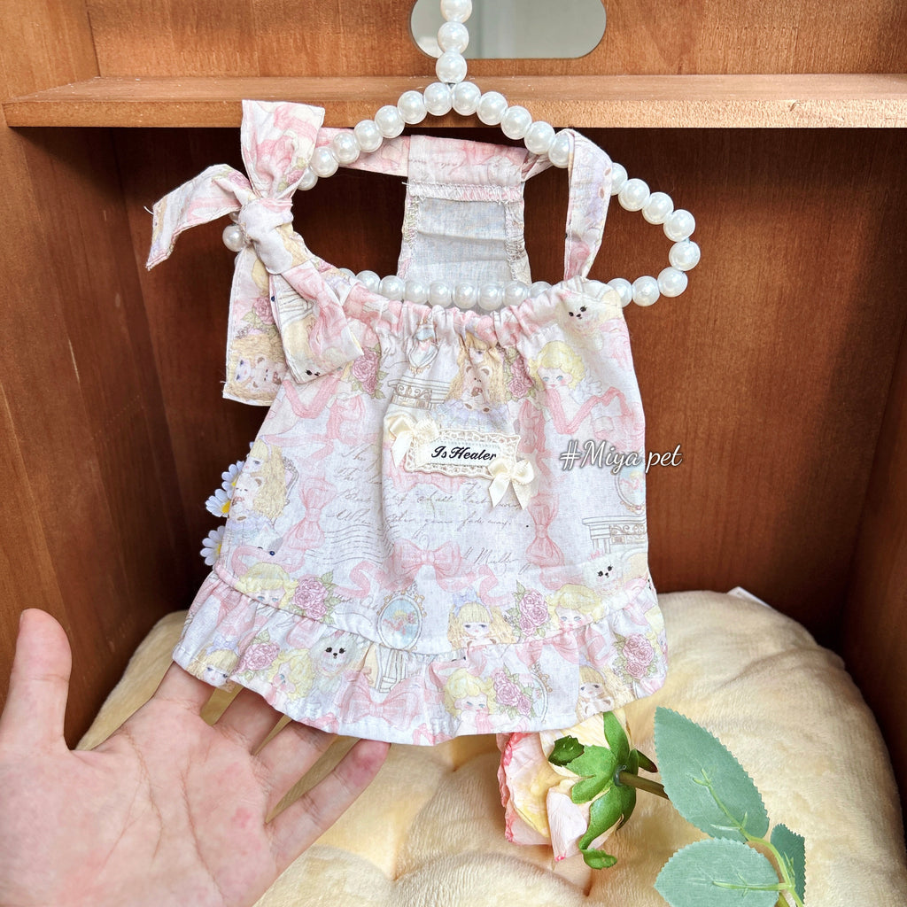 Monet Garden Print Cotton Pet Dress Pet Dress Miya