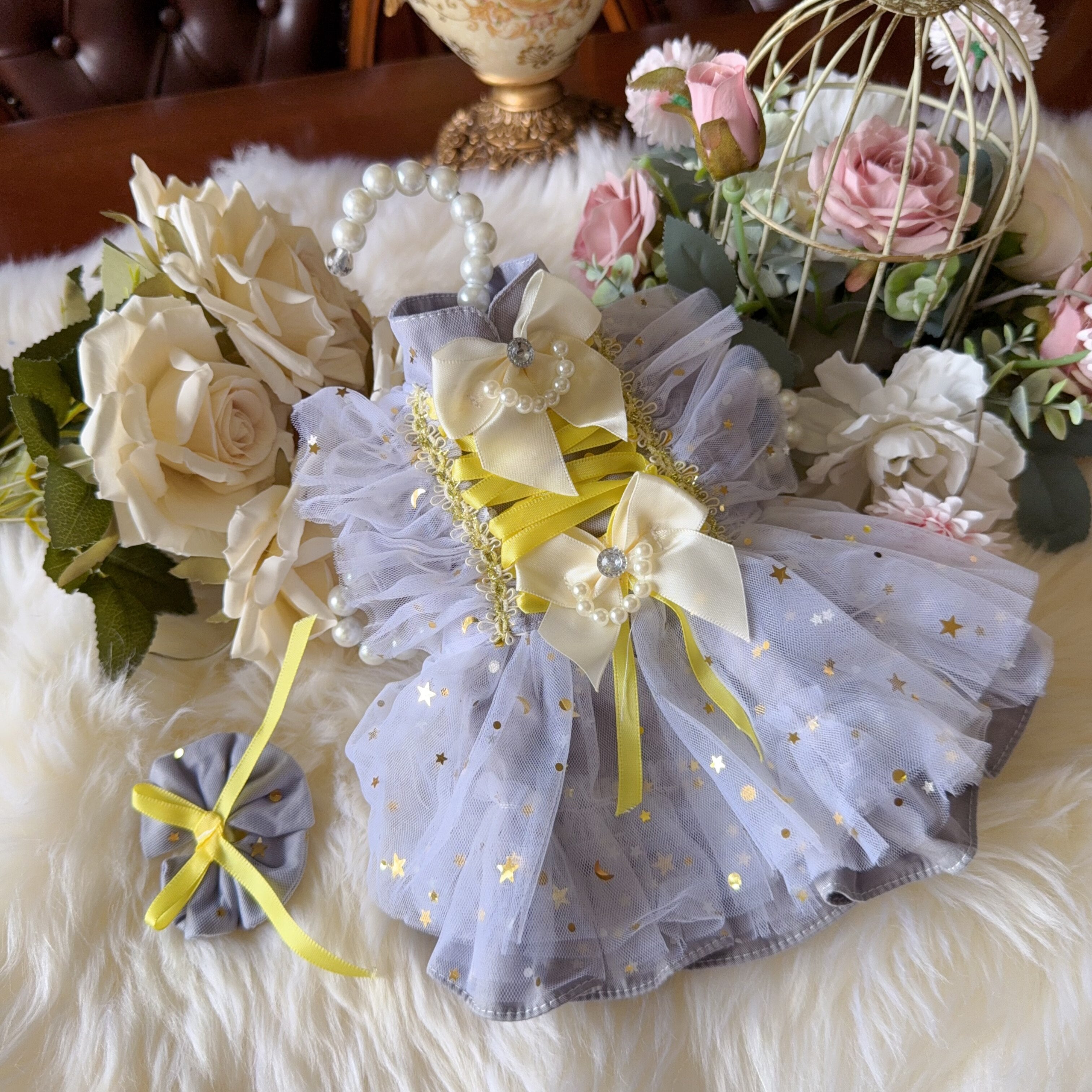 Amya - Grey Star Lolita Pet Dress Pet Dress Amya