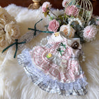 Amya - Pink & Gray Gingham Lolita Pet Dress Pet Dress Amya