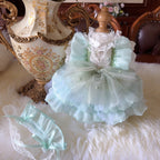 Amya - Green Tulle Lolita Pet Dress Pet Dress Amya