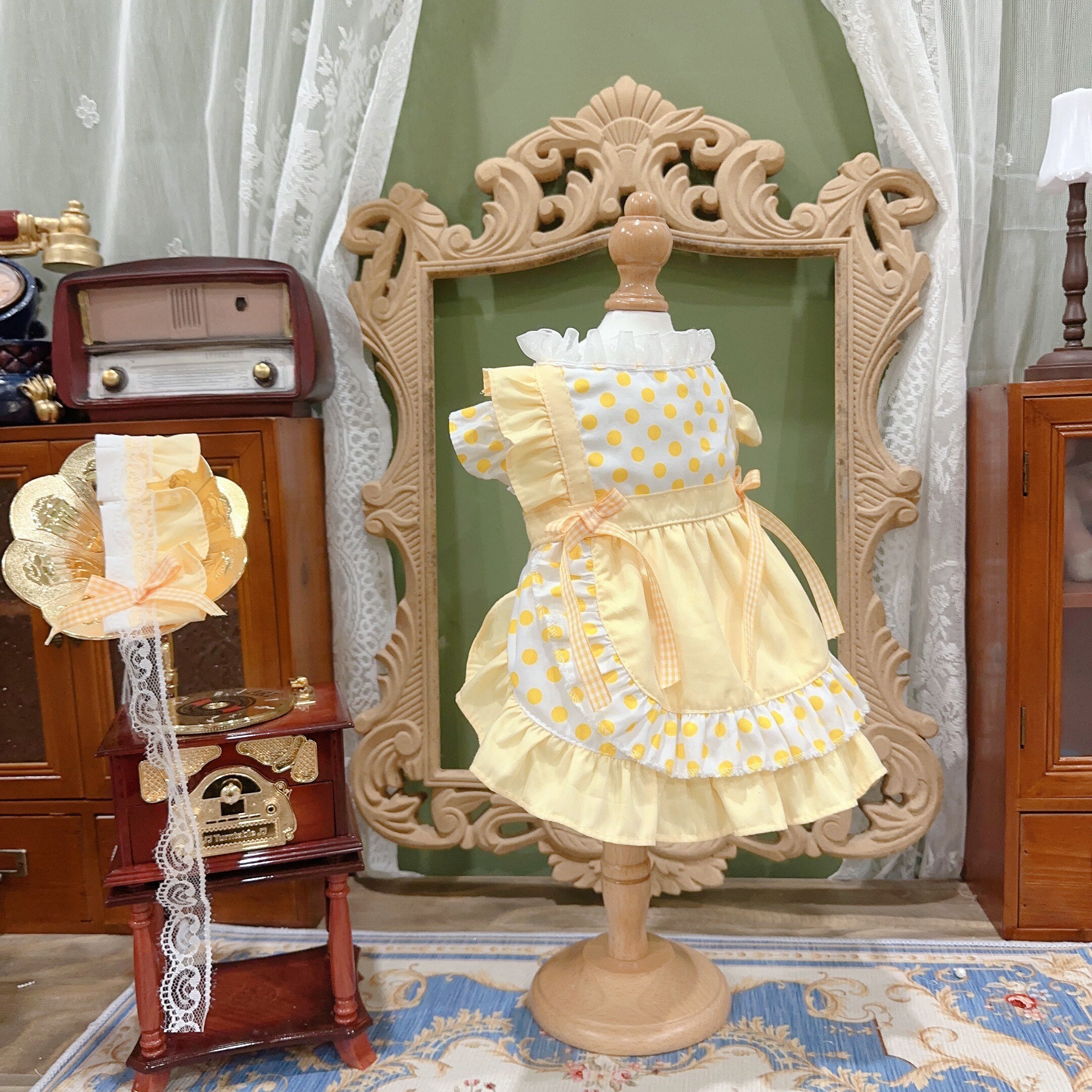Amya - Yellow Apron Lolita Pet Dress Pet Dress Amya