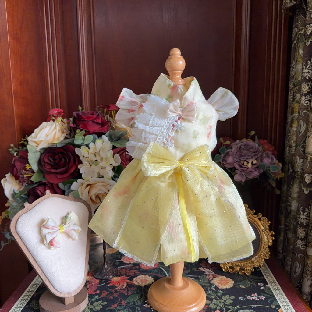 Amya - Sparkle Floral Lolita Pet Dress Pet Dress Amya