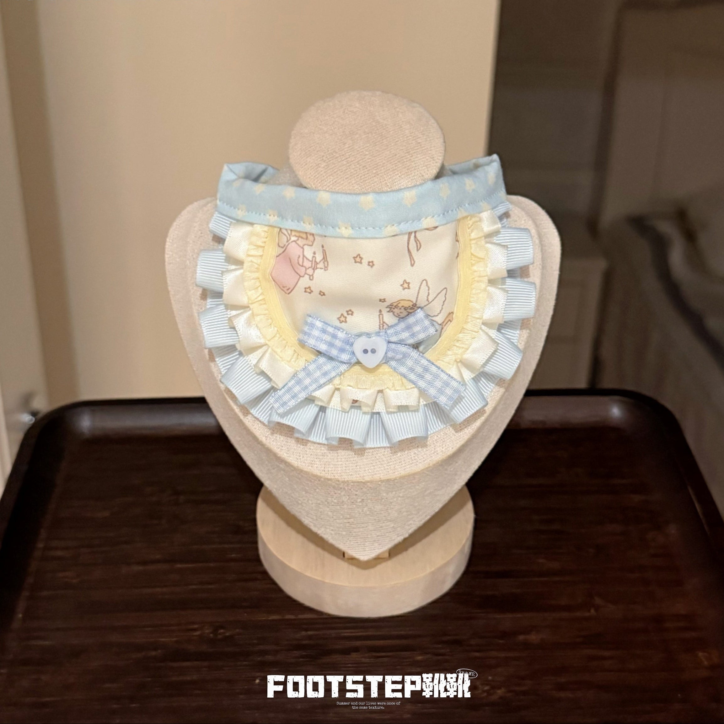 FOOTSTEP - Moon Baby Double Ruffle Pet Bib Pet Bibs FOOTSTEP