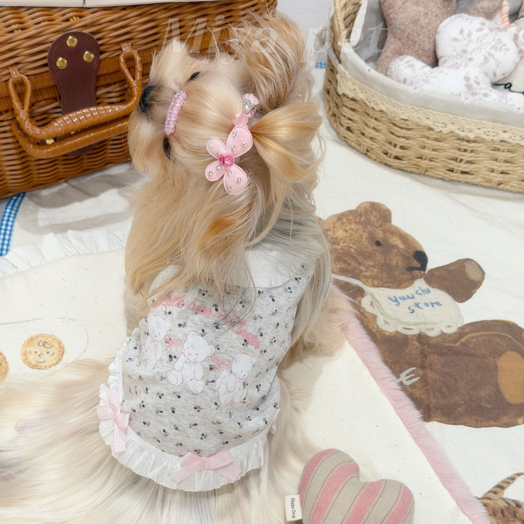 Korean Floral Cotton Pet Outfit Pet Dress Miya