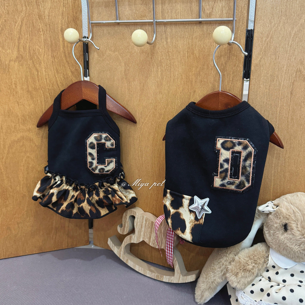 Leopard Print Streetwear Pet Outfit for Small Dogs & Cats Pet Top Miya