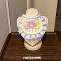 FOOTSTEP - Purple Sweet Potato Double Ruffle Pet Bib Pet Bibs FOOTSTEP