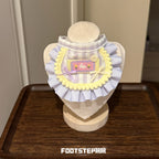 FOOTSTEP - Purple Sweet Potato Double Ruffle Pet Bib Pet Bibs FOOTSTEP