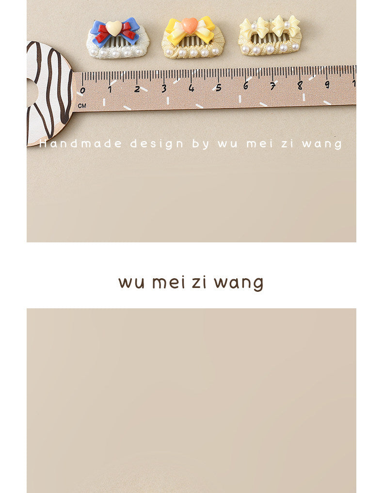 Pearl Bow Grooming Comb Clips for Small Dogs & Cats | Elegant Pet Hair Accessories Pet Hair Clip wumeiziwang