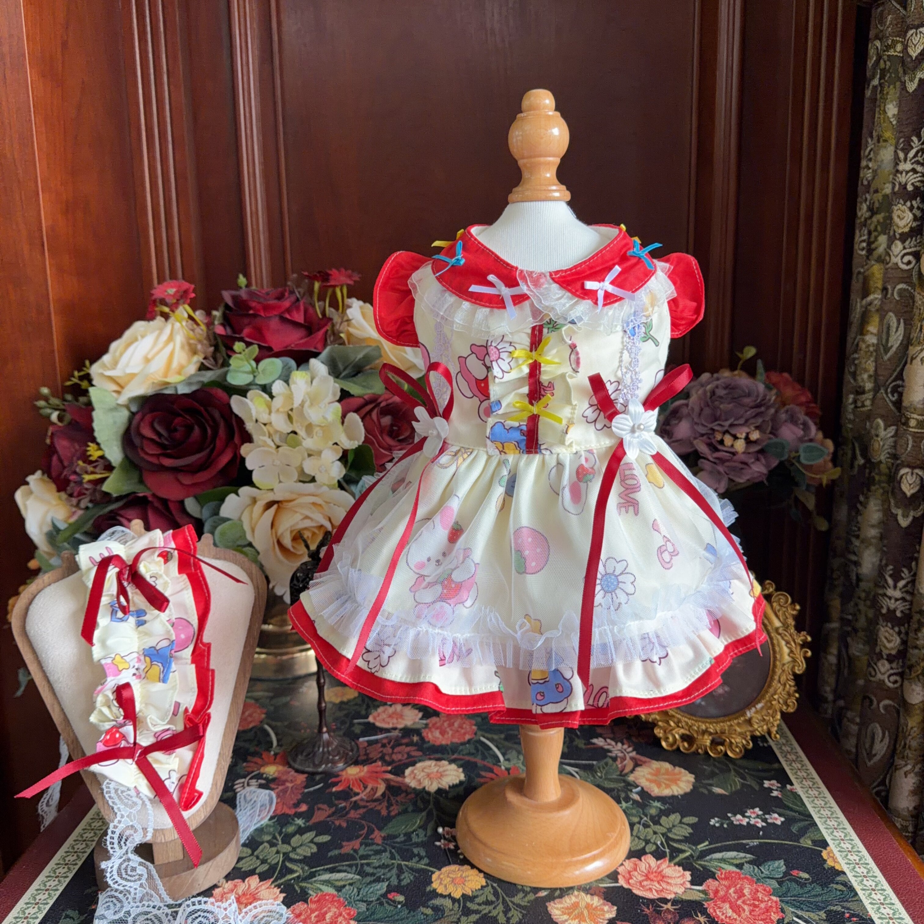 Amya - Bunny Print Lolita Pet Dress Pet Dress Amya