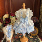 Amya - Blue Bow Lolita Pet Dress Pet Dress Amya