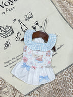 Bear Print Gingham Collar Pet Dress for Small Dogs & Cats Pet Dress Miya