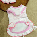 Pink Cat Print Cotton Pet Tank Top for Small Dogs & Cats Pet Top Miya