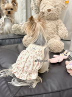 Floral Bubble Hem Cotton Camisole Pet Dress for Small Dogs & Cats Pet Dress Miya