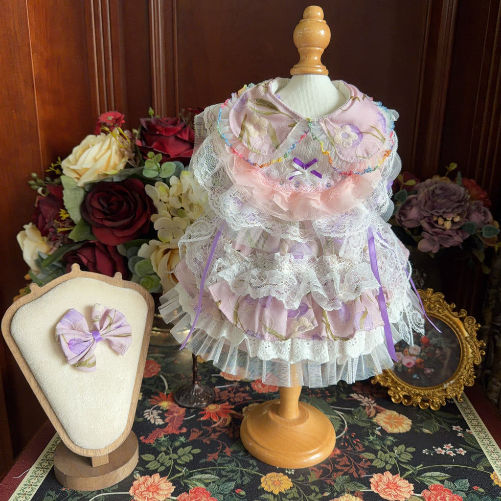 Amya - Purple Ribbon Lolita Pet Dress Pet Dress Amya