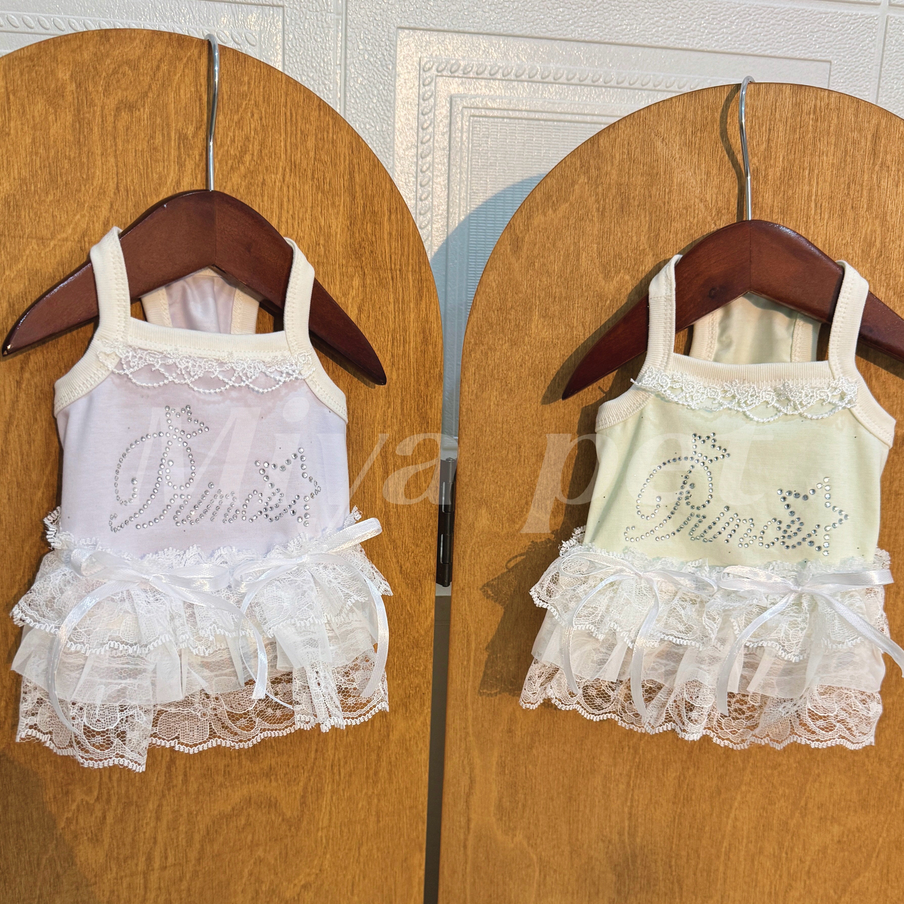 Rhinestone Crown Lace Pet Dress Pet Dress Miya