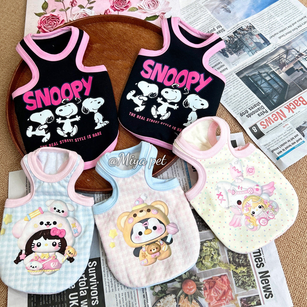 Cotton Printed Pet Tank Top Pet Top Miya