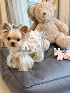 Floral Bubble Hem Cotton Camisole Pet Dress for Small Dogs & Cats Pet Dress Miya