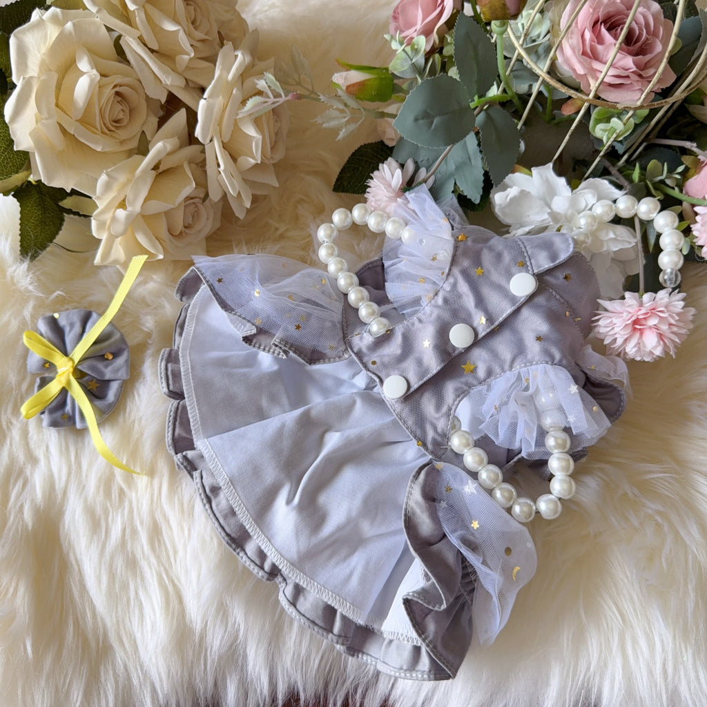 Amya - Grey Star Lolita Pet Dress Pet Dress Amya