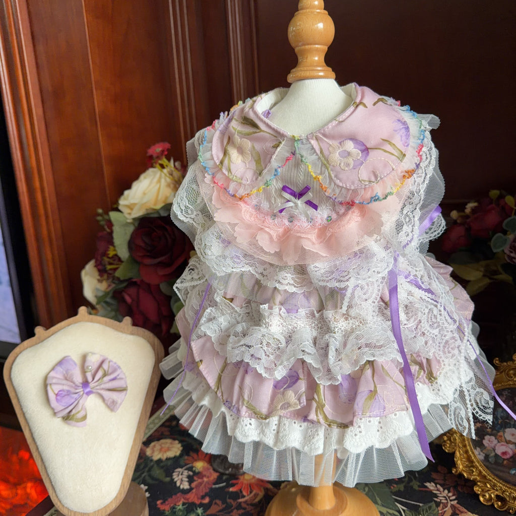 Amya - Purple Ribbon Lolita Pet Dress Pet Dress Amya