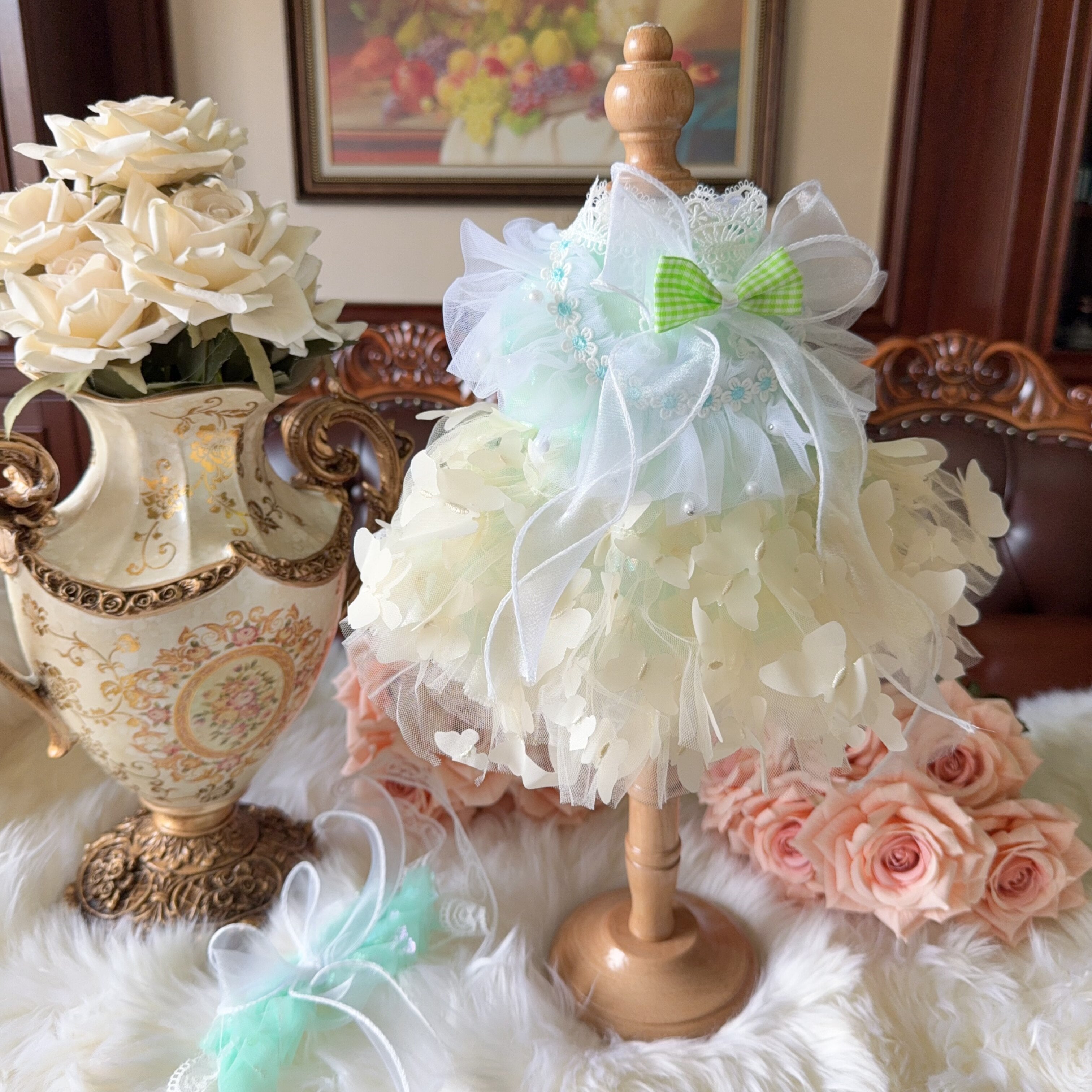 Amya - Mint Yellow Lolita Pet Dress Pet Dress Amya