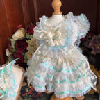 Amya - Cream Mint Bow Lolita Pet Dress Pet Dress Amya
