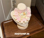 FOOTSTEP - Dessert Bear Handmade Double Ruffle Pet Bib Pet Bibs FOOTSTEP