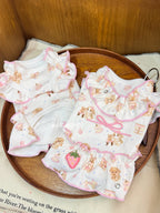 Bunny Print Strawberry Pet Dress for Small Dogs & Cats Pet Dress Miya