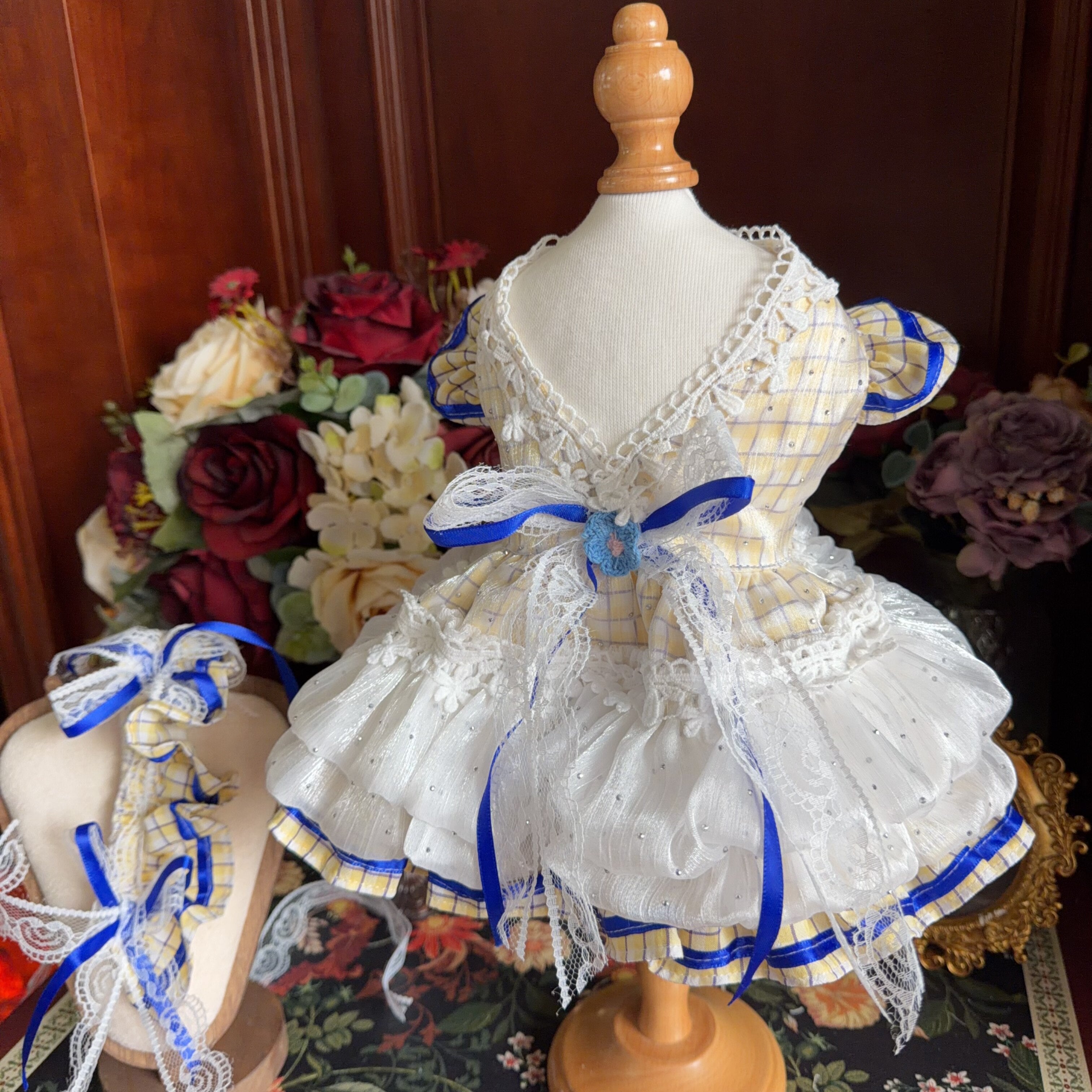 Amya - Blue Ribbon Lolita Pet Dress Pet Dress Amya
