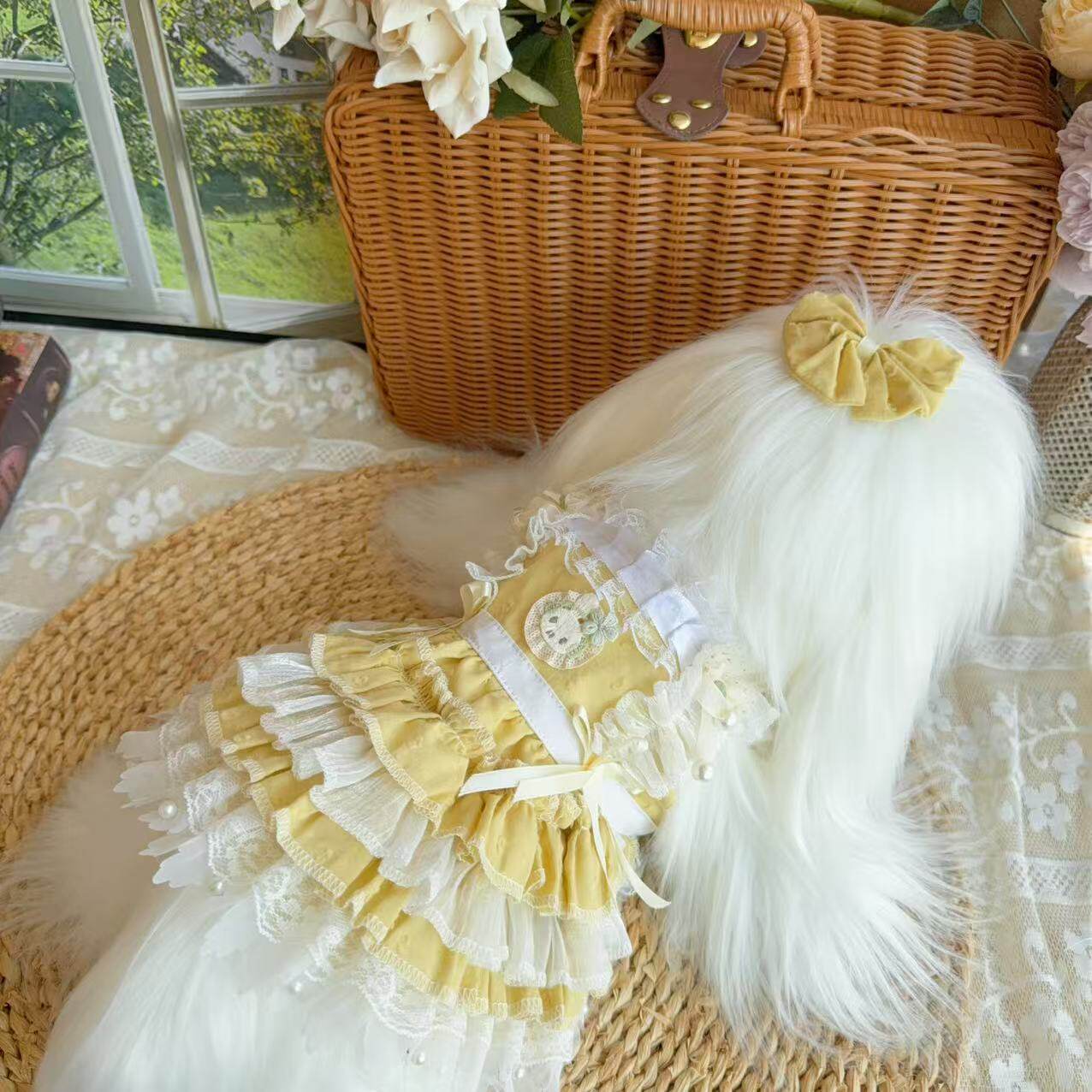 Amya - Yellow Cottagecore Lolita Pet Dress Pet Dress Amya