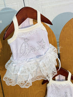 Rhinestone Crown Lace Pet Dress Pet Dress Miya
