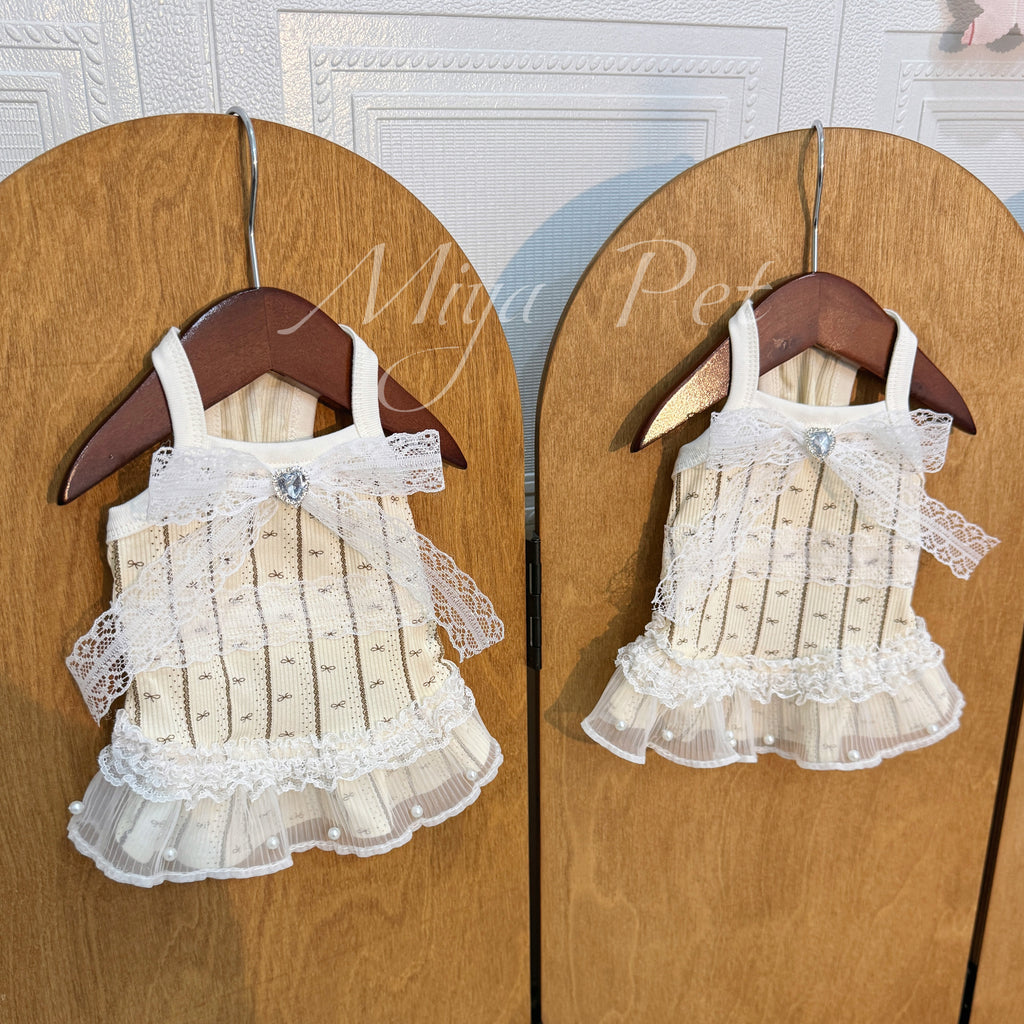 Pearl Lace Cami Pet Dress Pet Dress Miya