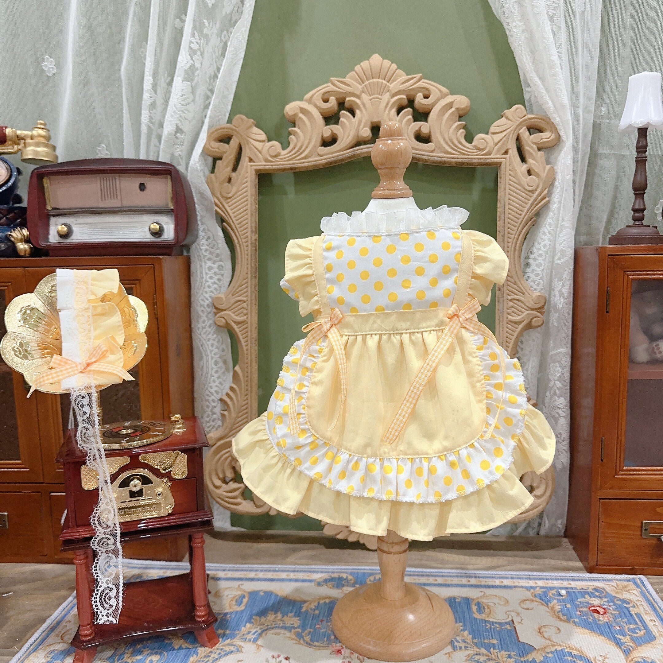 Amya - Yellow Apron Lolita Pet Dress Pet Dress Amya