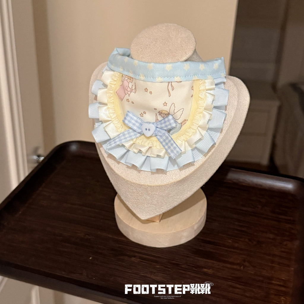 FOOTSTEP - Moon Baby Double Ruffle Pet Bib Pet Bibs FOOTSTEP