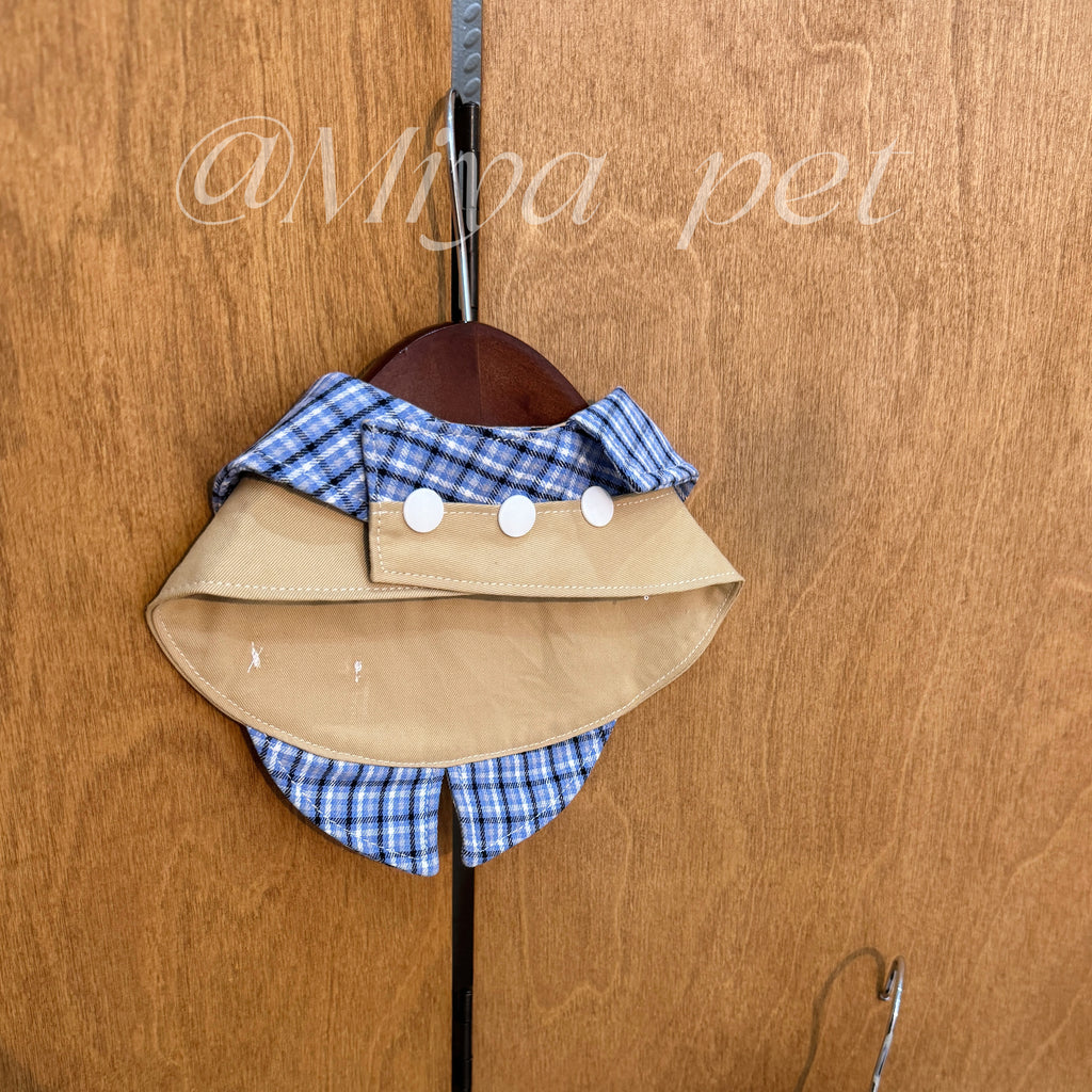 Plaid Preppy Pet Bib for Small Dogs & Cats Pet Bibs Miya