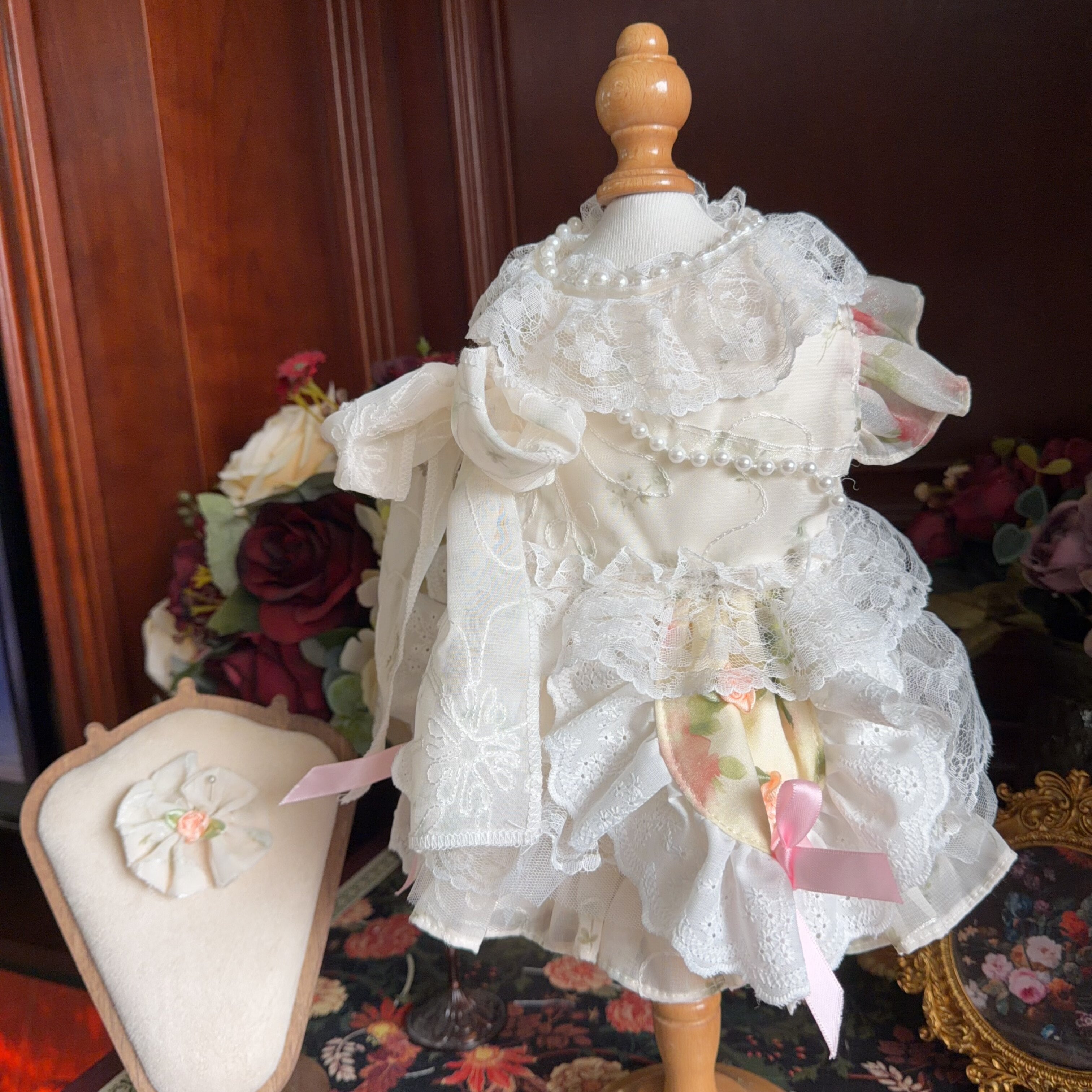 Amya - Pearl Collar Lolita Pet Dress Pet Dress Amya