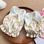 Bear Print Triangle Collar Bubble Pet Dress for Small Dogs & Cats Pet Dress Miya