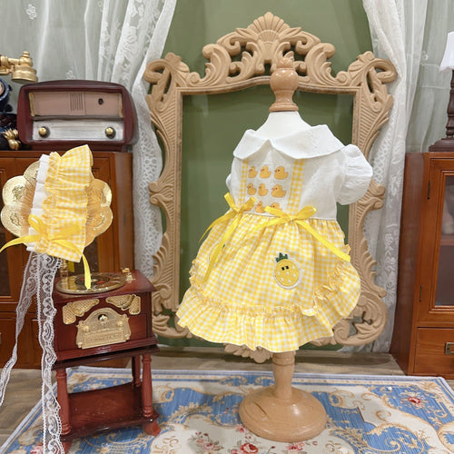 Amya - Gingham Duck & Pineapple Pet Dress Pet Dress Amya