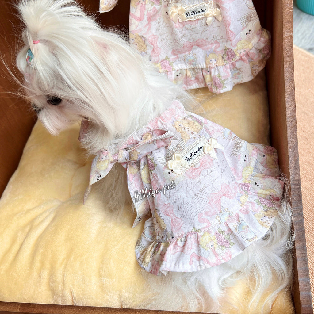 Monet Garden Print Cotton Pet Dress Pet Dress Miya