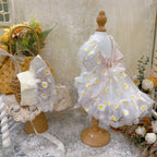 Amya - White Daisy Lolita Pet Dress Pet Dress Amya