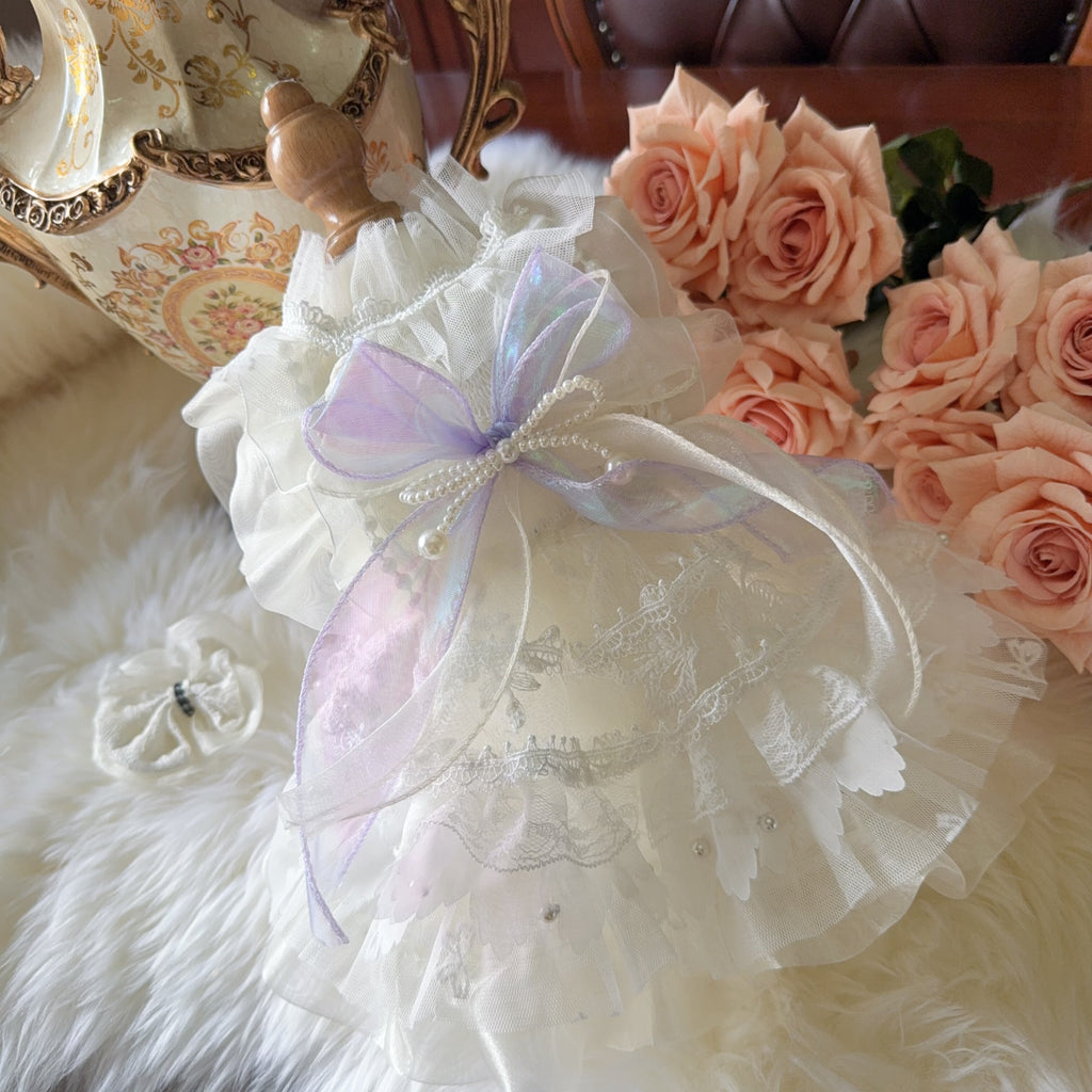 Amya - Iridescent Bow Lolita Pet Dress Pet Dress Amya