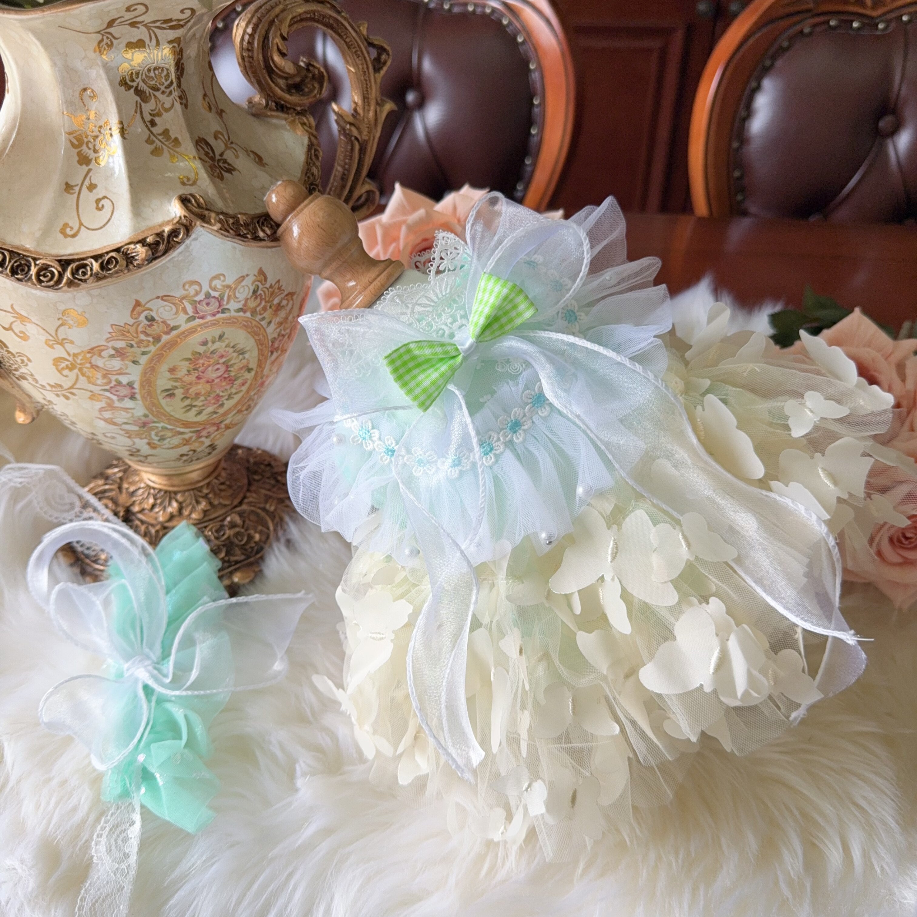 Amya - Mint Yellow Lolita Pet Dress Pet Dress Amya