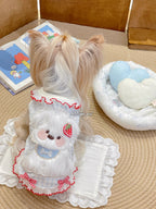 Fuzzy Puppy Gingham Pet Tank Top for Small Dogs & Cats Pet Top Miya