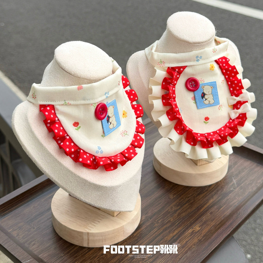 FOOTSTEP - Tomato Bear Two Styles Pet Bib Pet Bibs FOOTSTEP